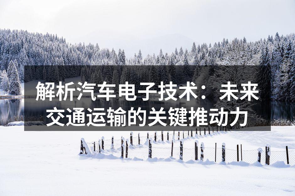 汽车电子系统在车辆中的应用示意图